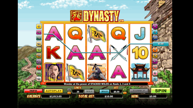 Бонусная игра Dynasty 5